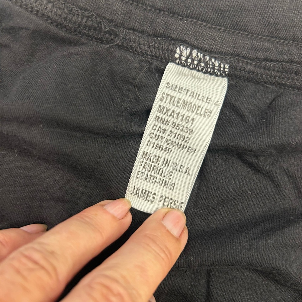 James Perse Black Joggers, 100% Supima Cotton, tie waist, side pockets, Men’s XL - Picture 12 of 14
